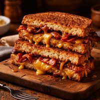 Grilled Cheese with Bacon and Maple Mustard