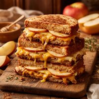 Grilled Cheesy Apple Sandwiches