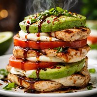 Grilled Chicken and Avocado Napoleons