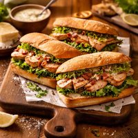Grilled Chicken Caesar Salad Sandwiches