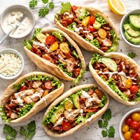 Grilled Chicken Club Pitas