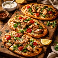 Grilled Chicken Flatbread Pizzas