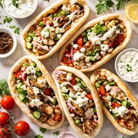 Grilled Chicken Pitas