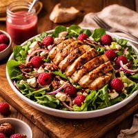 Grilled Chicken Salad with Raspberry Vinaigrette