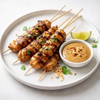 Grilled Chicken Satays with Peanut Sauce