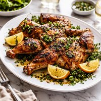 Grilled Chicken Under a Brick