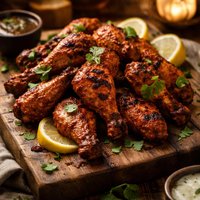 Grilled Chicken Wings with Tandoori Flavorings