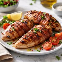 Grilled Chicken with Bacon