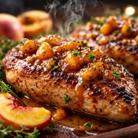Grilled Chicken with Bourbon Peach Butter