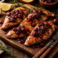Grilled Chicken with Cherry Sauce