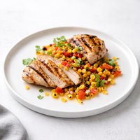 Grilled Chicken with Corn and Sweet Pepper Relish