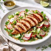 Grilled Chicken with Radish Salad