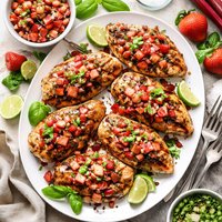 Grilled Chicken with Rhubarb Relish