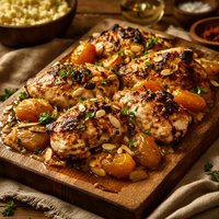 Grilled Chicken with Saffron and Apricots