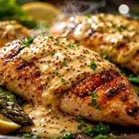 Grilled Chicken with Three Mustard Sauce