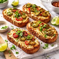 Grilled Chile Cheese Toasts