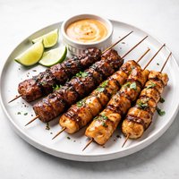 Grilled Chipotle Pork and Chicken Satay