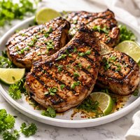 Grilled Cilantro Lime Pork Chops Bbq