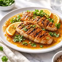 Grilled Citrus Ginger Chicken in Orange Sauce