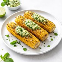 Grilled Corn with Mint Butter