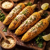 Grilled Corn with Parmesan Butter