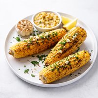 Grilled Corn with Roasted Garlic Butter