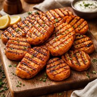 Grilled Crinkle Sweet Potatoes