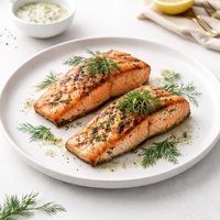 Grilled Dilled Salmon Fillets