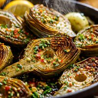 Grilled Drunken Artichokes