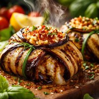 Grilled Eggplant Aubergine Parcels