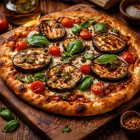 Grilled Eggplant Pizza Vegetarian