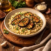 Grilled Eggplant Risotto