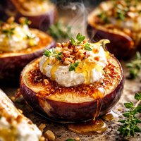 Grilled Figs with Yogurt Cheese and Honey