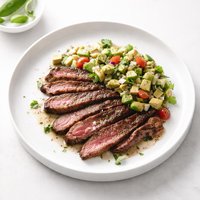 Grilled Flank Steak with Avocado Relish