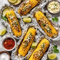 Grilled Foil Wrapped Sweet Corn on the Cob