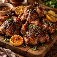 Grilled Game Hens with Citrus Ginger and Soy