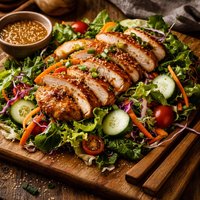 Grilled Ginger Sesame Chicken Salad