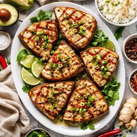 Grilled Ginger Swordfish Steaks