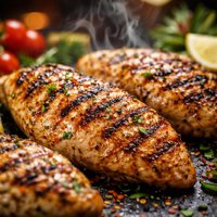 Grilled Golden Brown Chicken Breasts