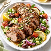 Grilled Greek Pork Tenderloin