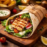 Grilled Halloumi Wrap