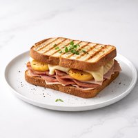 Grilled Ham Pineapple and Swiss Sandwich