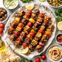 Grilled Herb-Marinated Meat Skewers