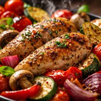 Grilled Italian Chicken Vegetables
