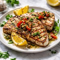 Grilled Italian Marinated Swordfish