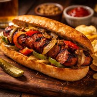 Grilled Kielbasa Sandwich