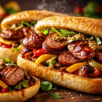 Grilled Kielbasa Sandwiches