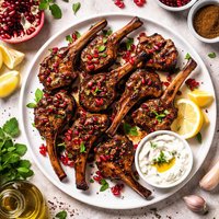 Grilled Lamb Chops in Pomegranate Marinated