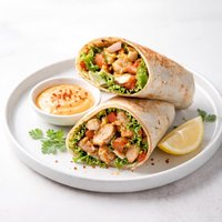 Grilled Lemon Chicken Wrap with Chilli Mayonnaise