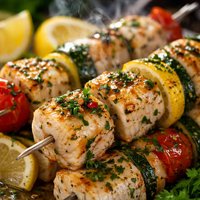 Grilled Lemon Herb Fish Skewers